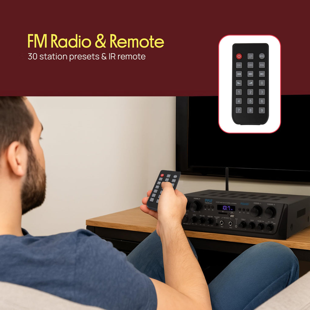 4-Channel Audio Amplifier with Bluetooth T964