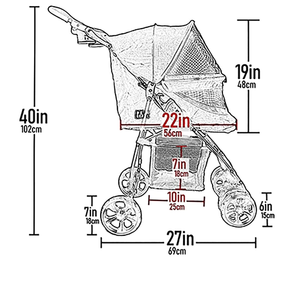 Green Pet Stroller V5001