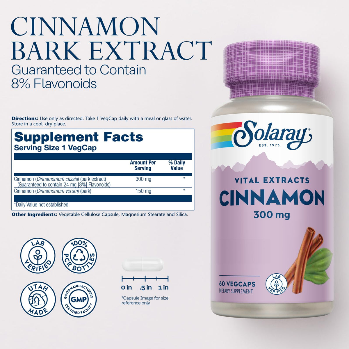 Cinnamon Extract 300 Mg 60 VegCaps Q311