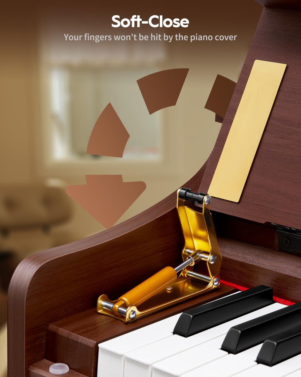 88 Keys Hammer-Action Fully Weighted Digital Piano with Furniture Stand I961