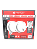 Combination Smoke & Carbon Monoxide Alarm, Hardwire Detector with Battery Backup, 2-Pack O497951