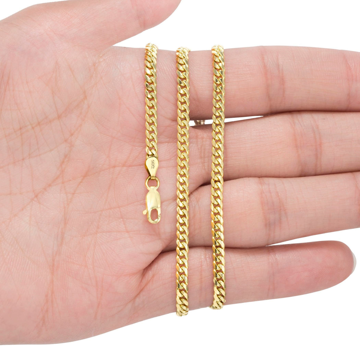 14k Yellow Gold Cuban Link Chain Necklace Q593812