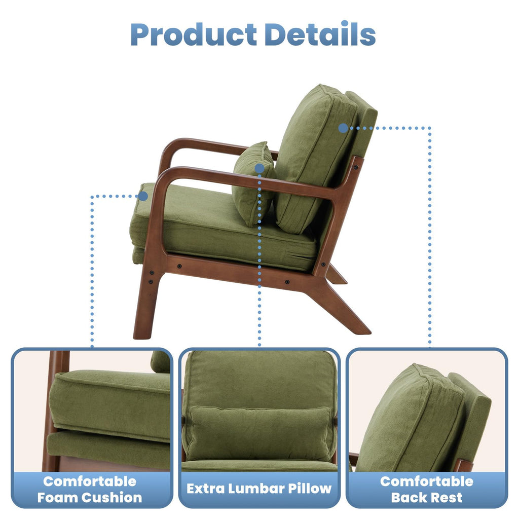 Mid Century Accent Chairs Set of 2 D142