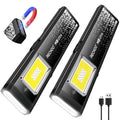 Flat EDC Rechargeable Flashlight with Magnetic Base & Clip L313707