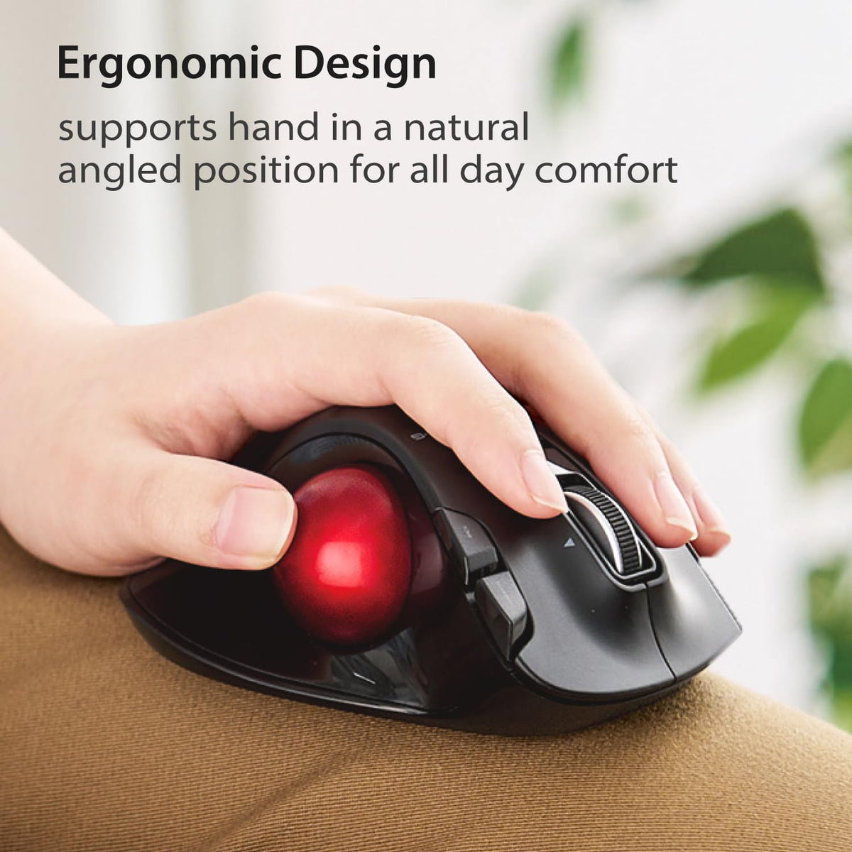 Wireless Left Handed Thumb Control Trackball Mouse W20813