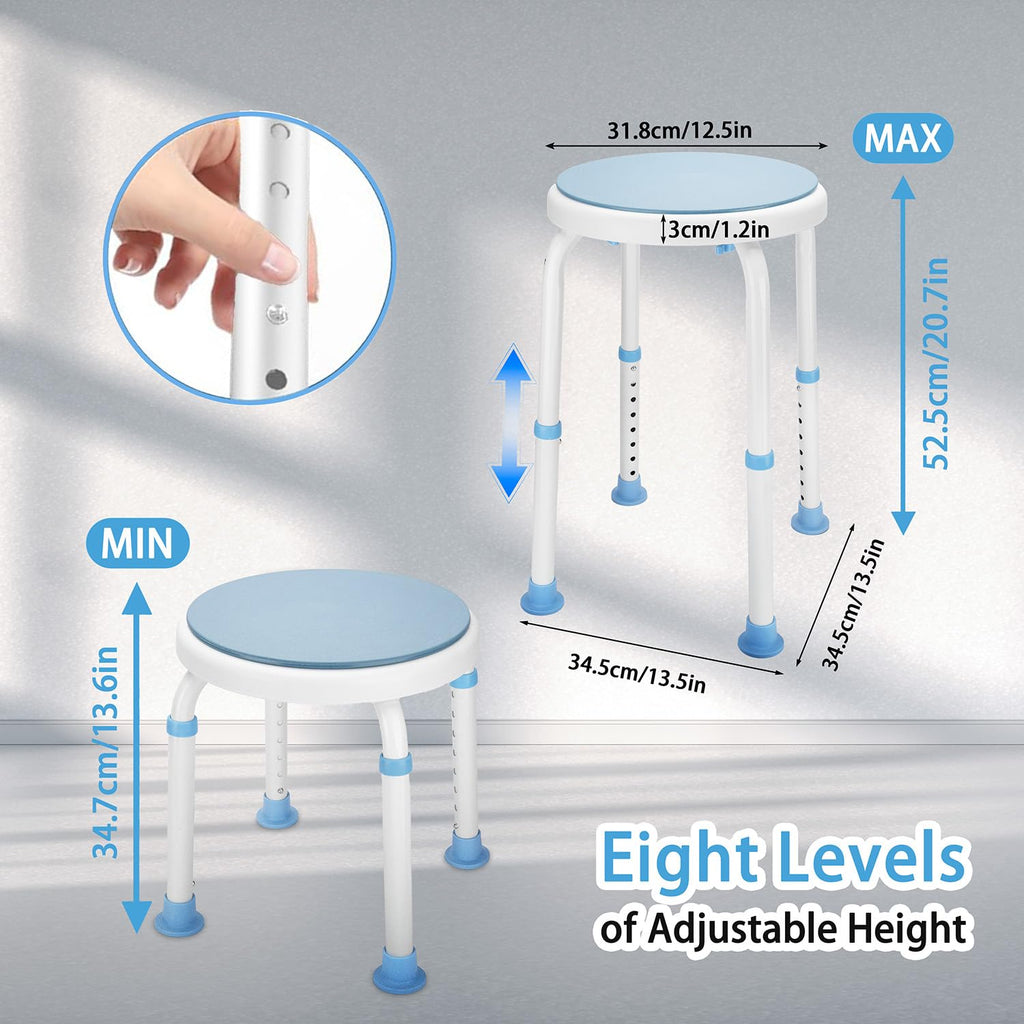 Foldable Adjustable Swivel Bath Seat Shower Chair Stool Q908