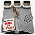 XXL Gray Double-Layer Cat Litter Mat S602