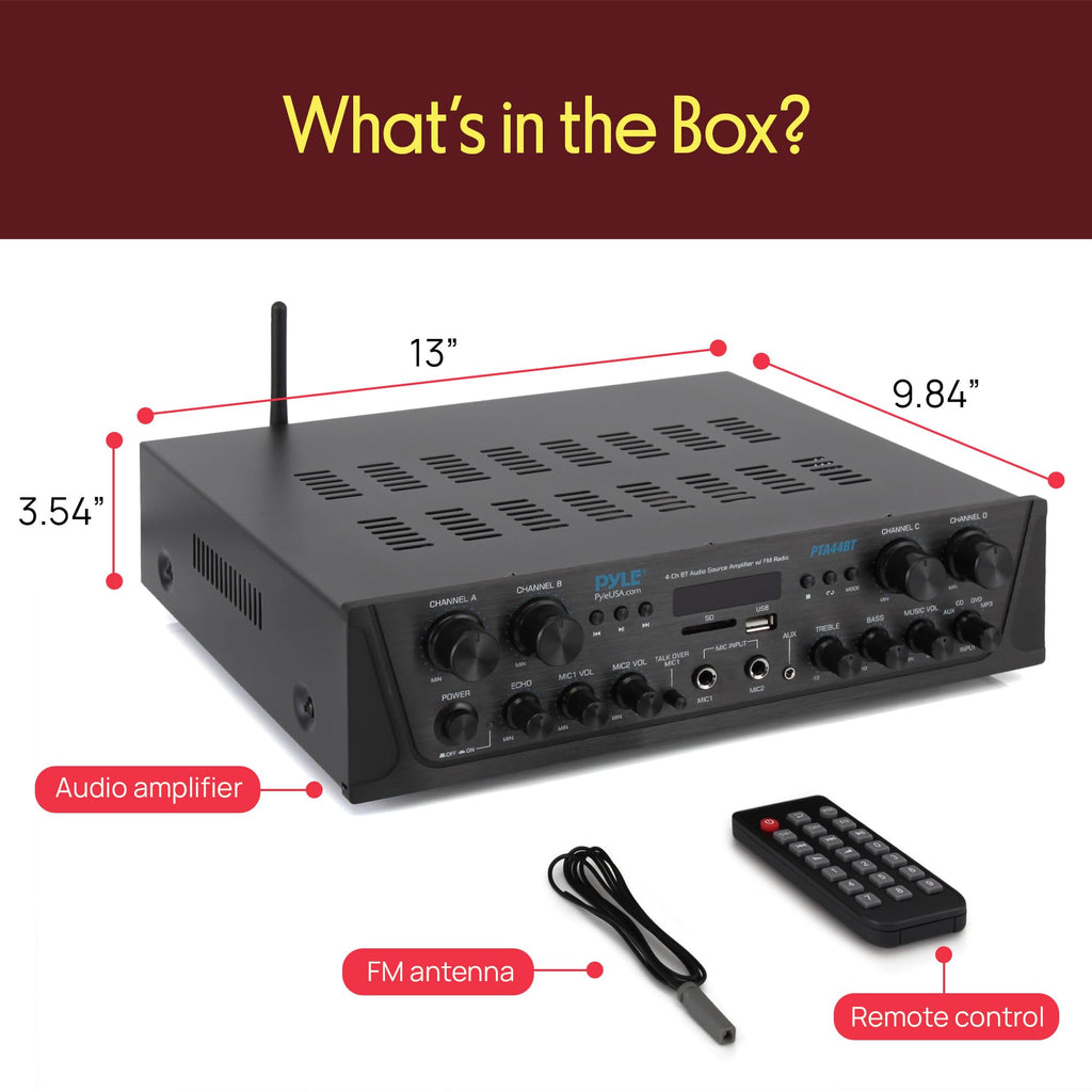 4-Channel Audio Amplifier with Bluetooth T964