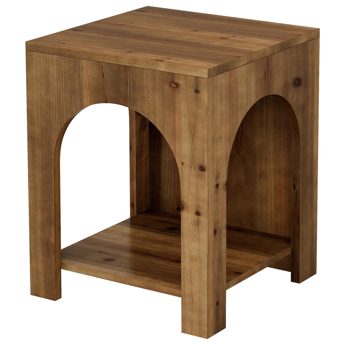 Farmhouse Wooden 2-Tier Side Table Set of 2 S7900