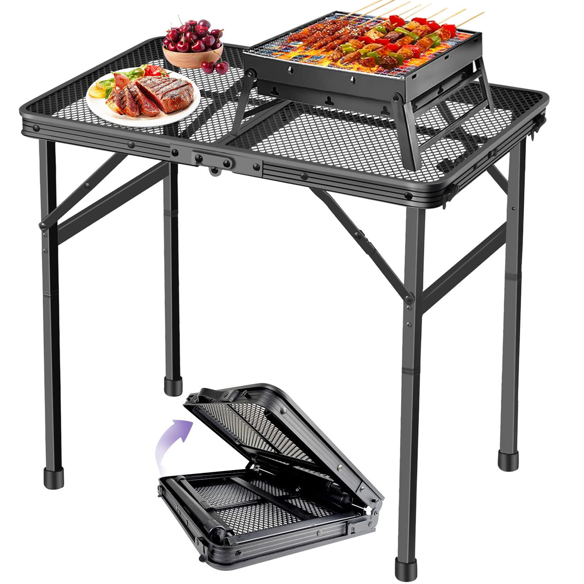 Black Adjustable Folding Camping Table G212647