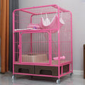 Heavy Duty Metal Cat Cage Dog Crate with Four Wheels N1339