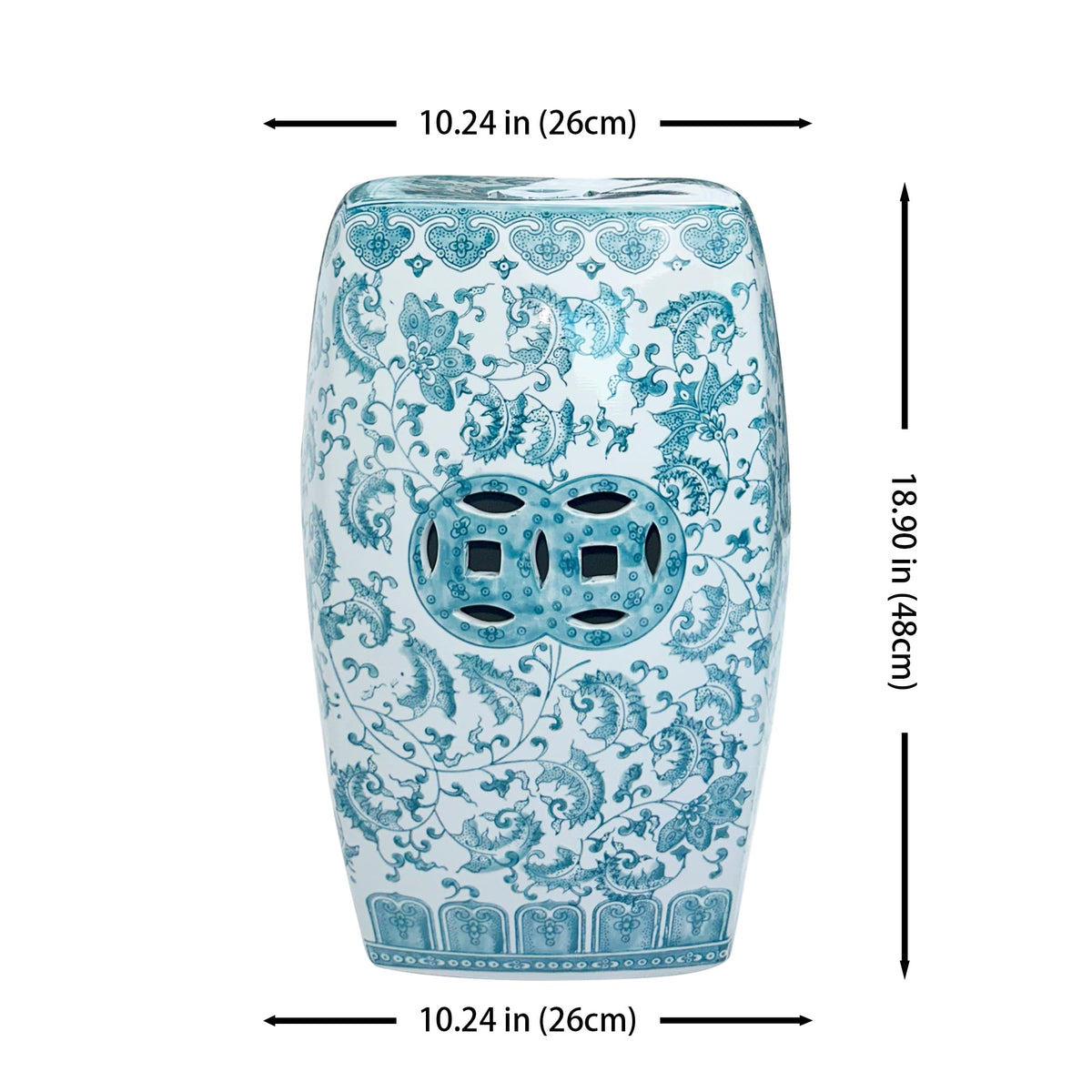 Teal Blue Ceramic Garden Stool T5922