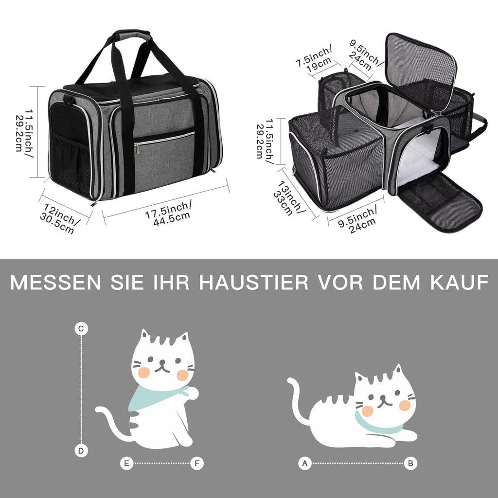 Airline Approved Soft Side Pet Carrier with Fleece Pad X487