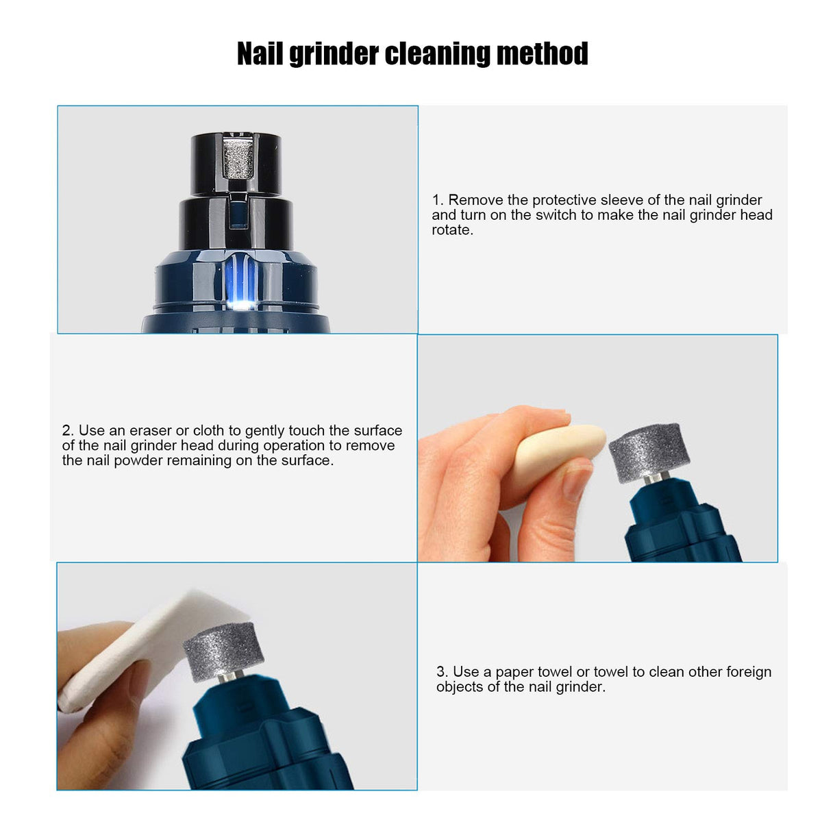 Rechargeable Portable LED Electric Dog Nail Grinder N32623