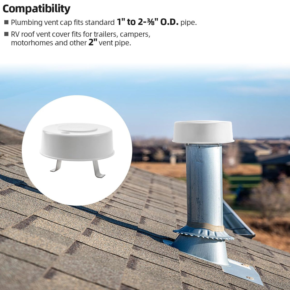 RV Roof Plumbing Vent Cap D121632