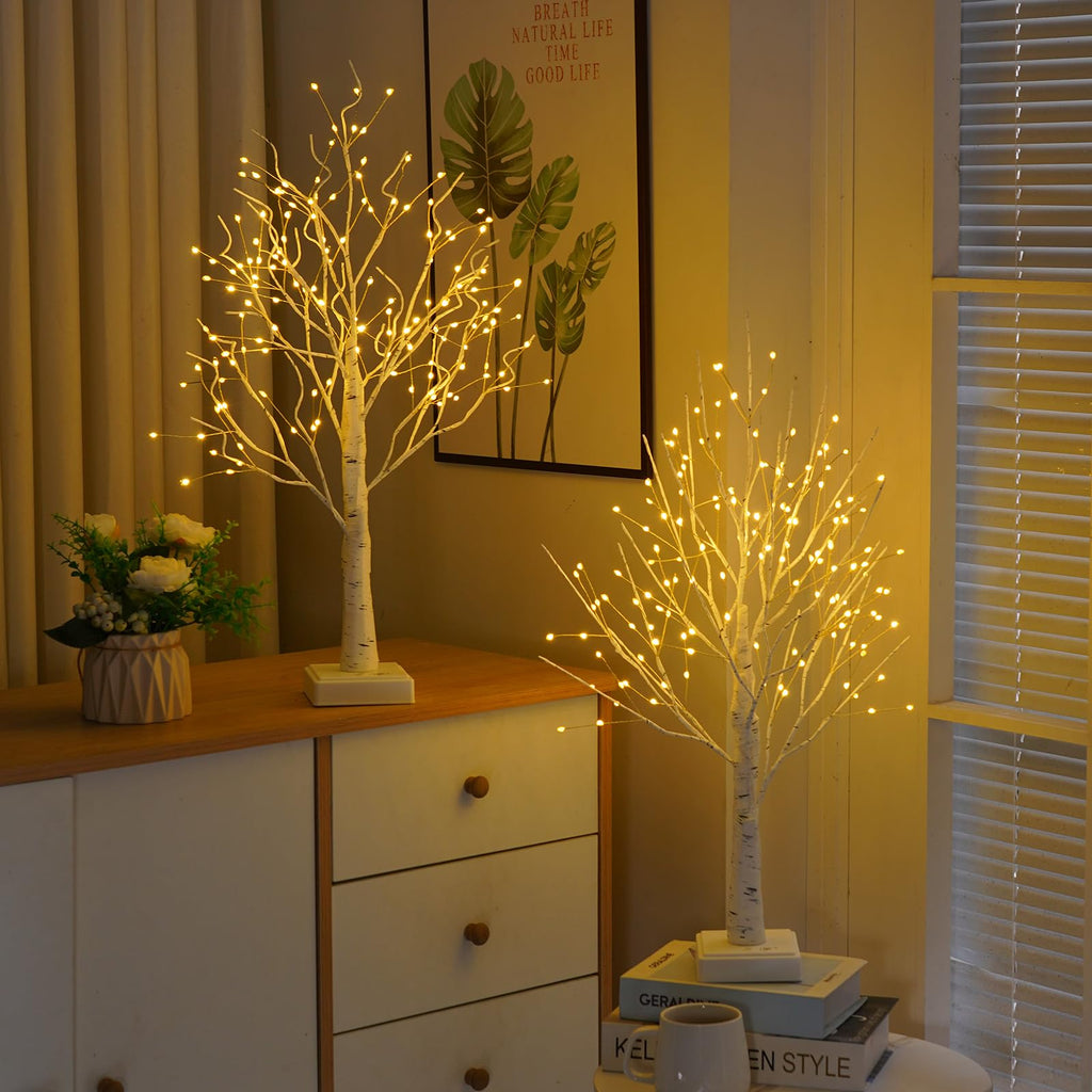 2 Pack Artificial Tree Lamp with Timer S303
