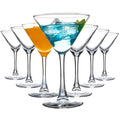 Martini Glasses Set of 7, 6 oz Reusable Cocktail Glasses with Stem F65772