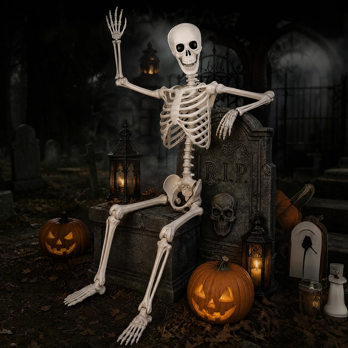 5.4FT Posable Life Size Skeleton (2PCS) T885