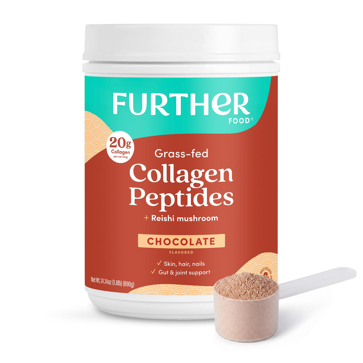 Chocolate Collagen Peptides Powder 24.34 Oz L40311