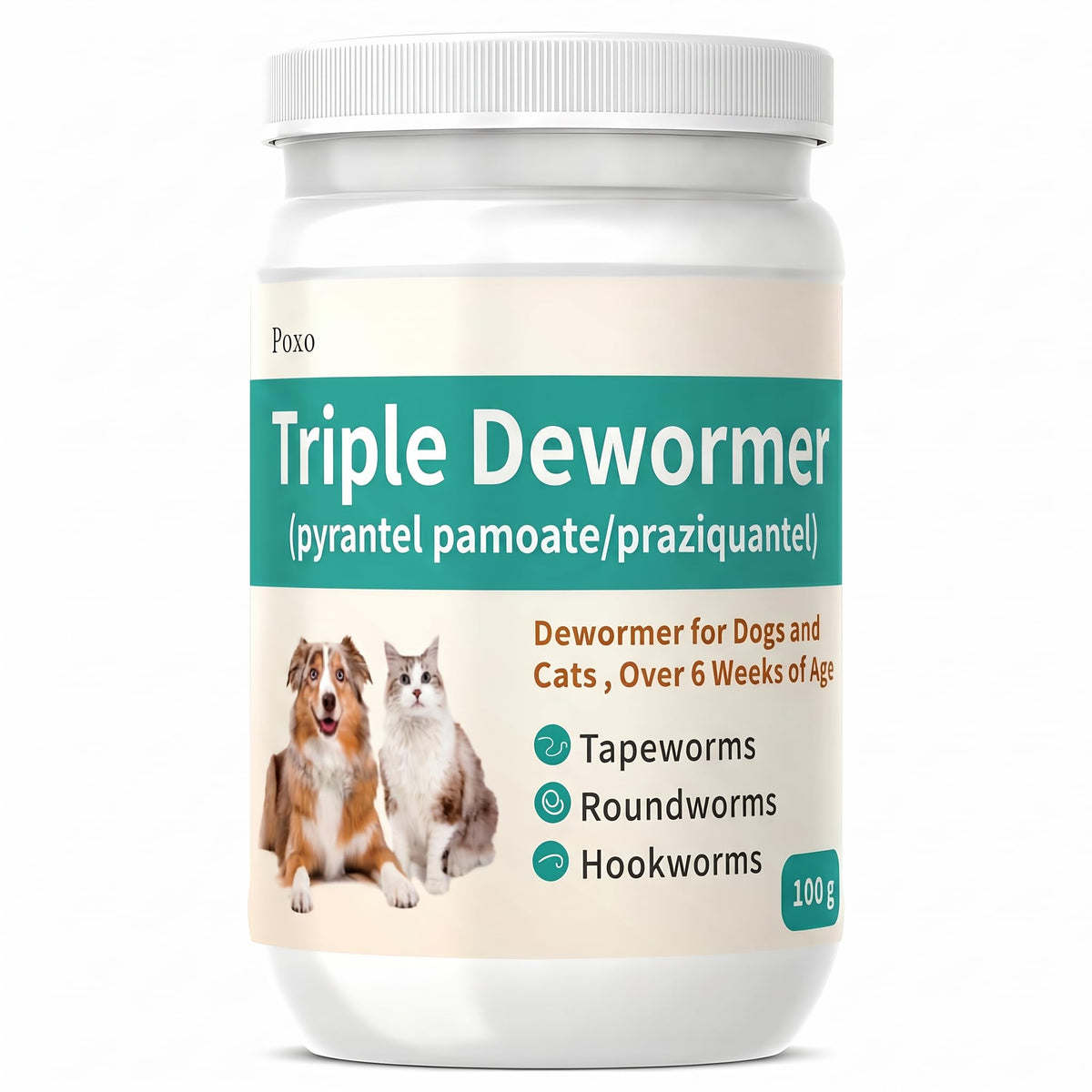3-Way Dewormer for Dogs & Cats with Praziquantel & Pyrantel Pamoate Y55592