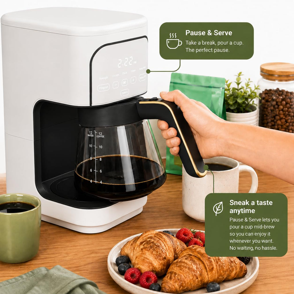 12-Cup Programmable Coffee Maker with Glass Carafe C38996
