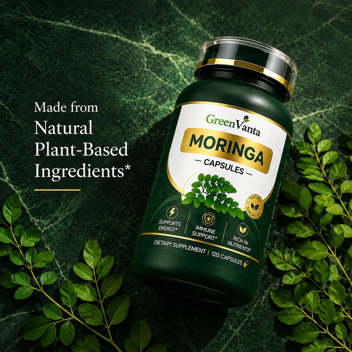 Moringa 500mg Veggie Capsules U4431