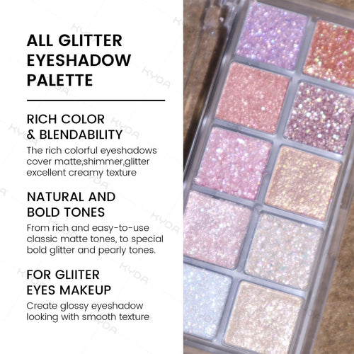 10 Colors Glitter Eyeshadow Palette C1084
