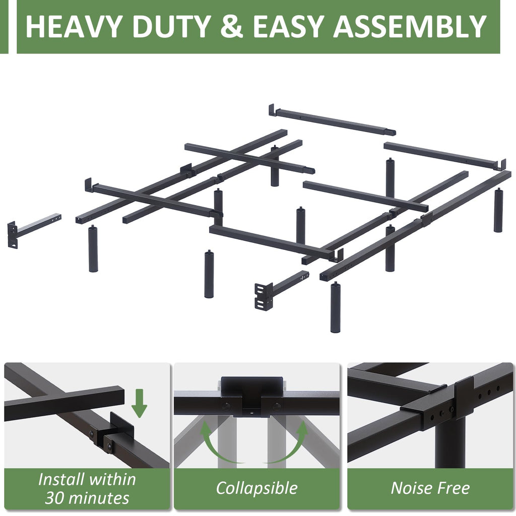 Queen Size Black Metal Bed Frame N95922