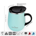 16 oz Stainless Steel Insulated Coffee Mug 2-Pack W588461