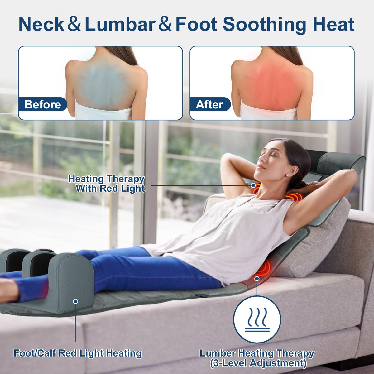 Full Body Massage Mat with Heat V4965