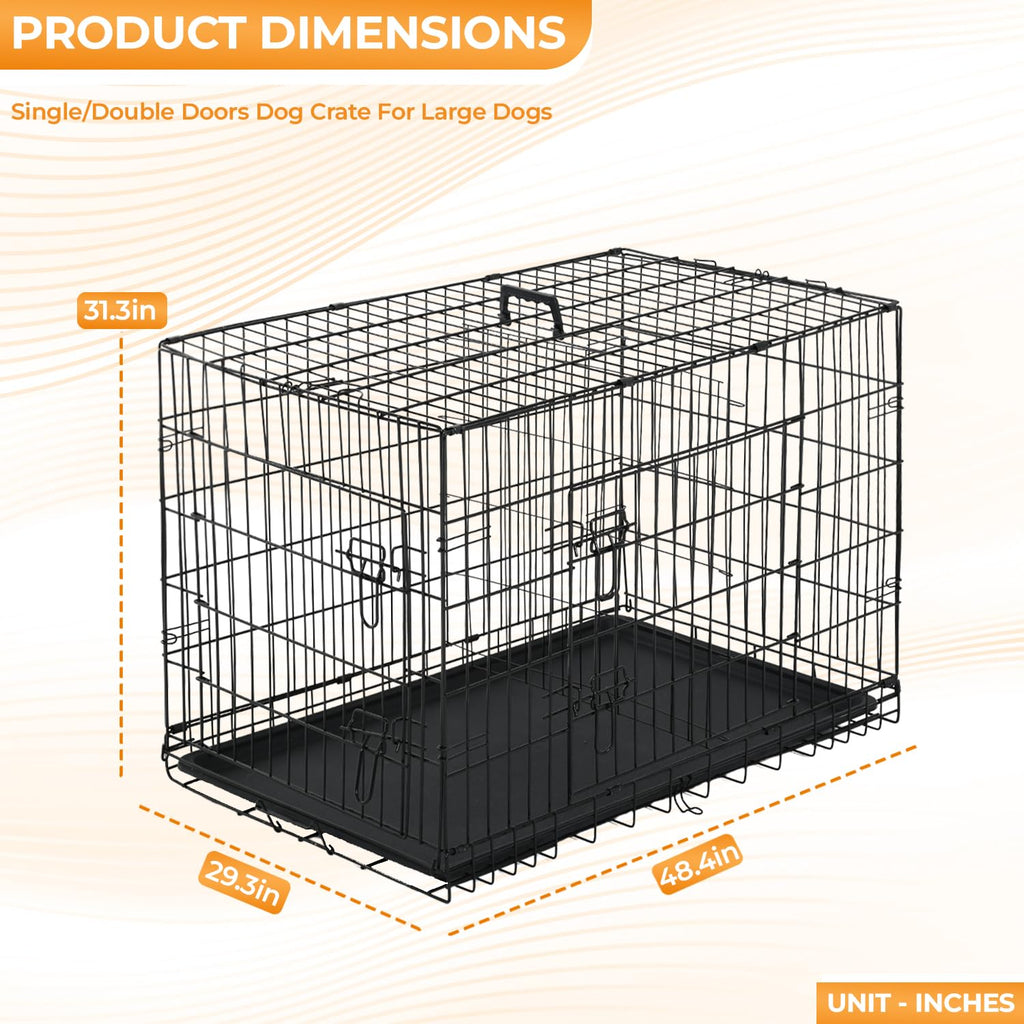 48 Inch Black Dog Crate I66203