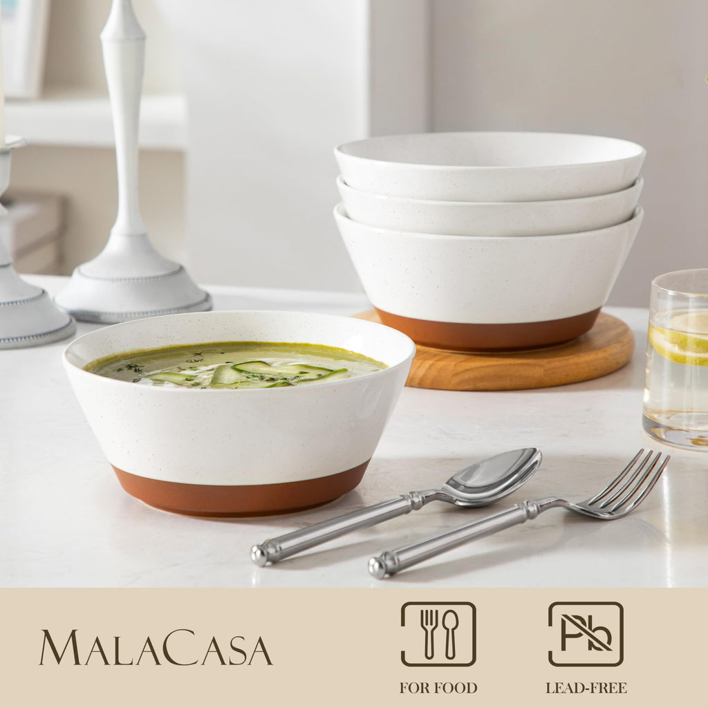 Ceramic Soup Bowl Set of 4 and Baking Dish D21524