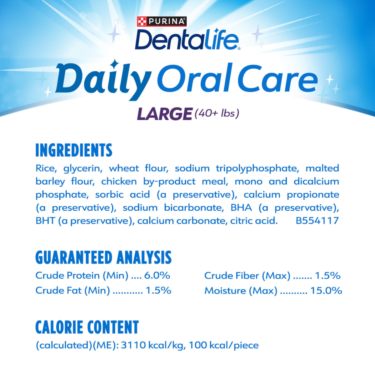 Daily Dental Chews for Large Dogs, 18 ct G734553