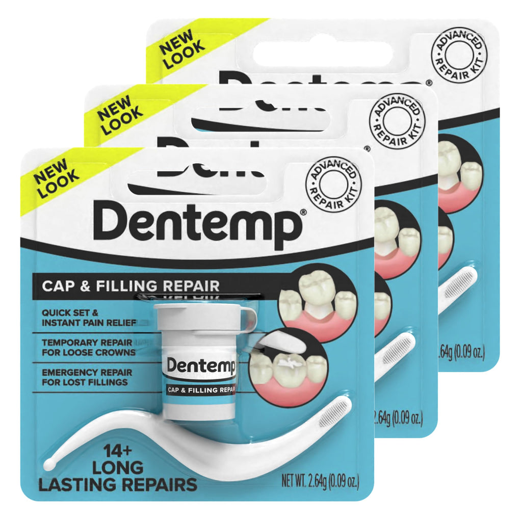 Maximum Strength Loose Cap and Lost Filling Repair Dental Kit Pack of 3 F652