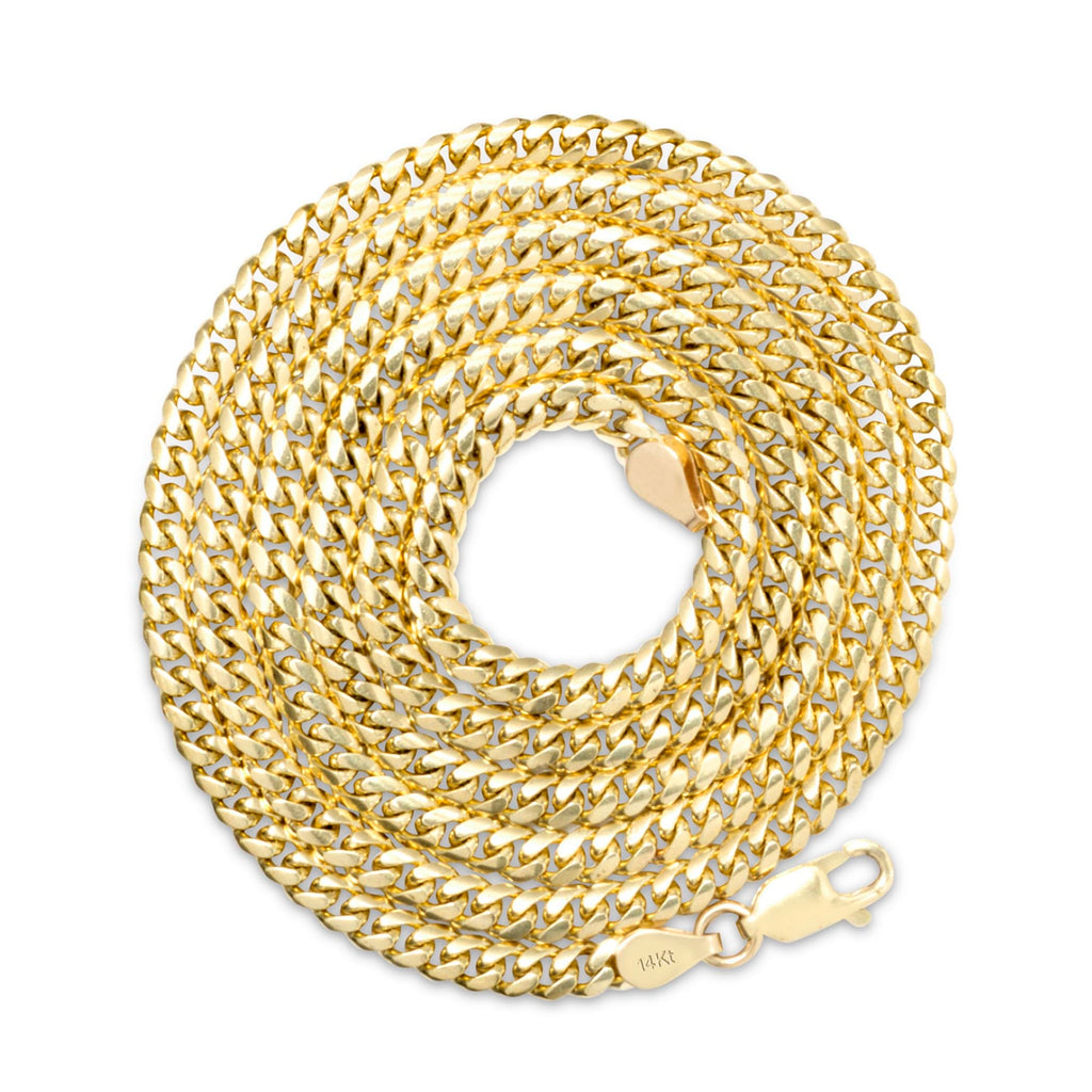 14k Yellow Gold Cuban Link Chain Necklace Q593812