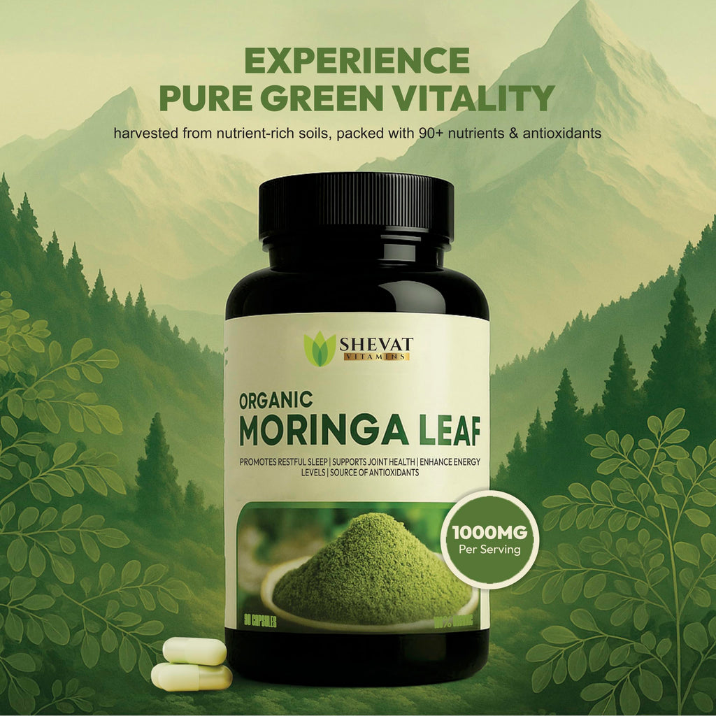 Organic Moringa Leaf Capsules 1000mg 90 Capsules L2849