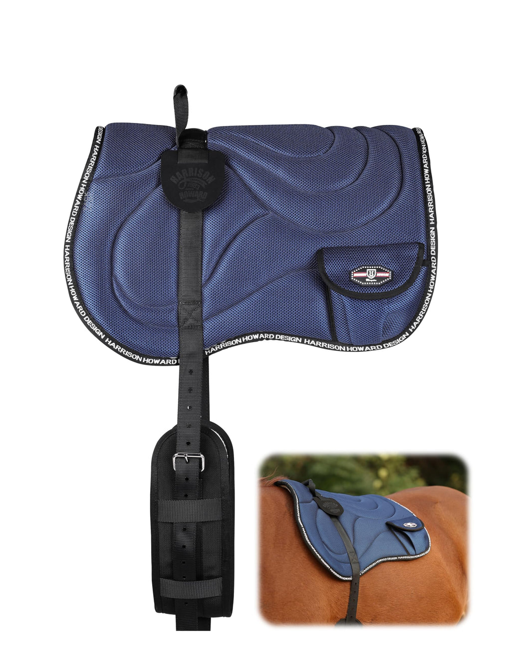 Mesh Bareback Horse Riding Pad with Girth E5870
