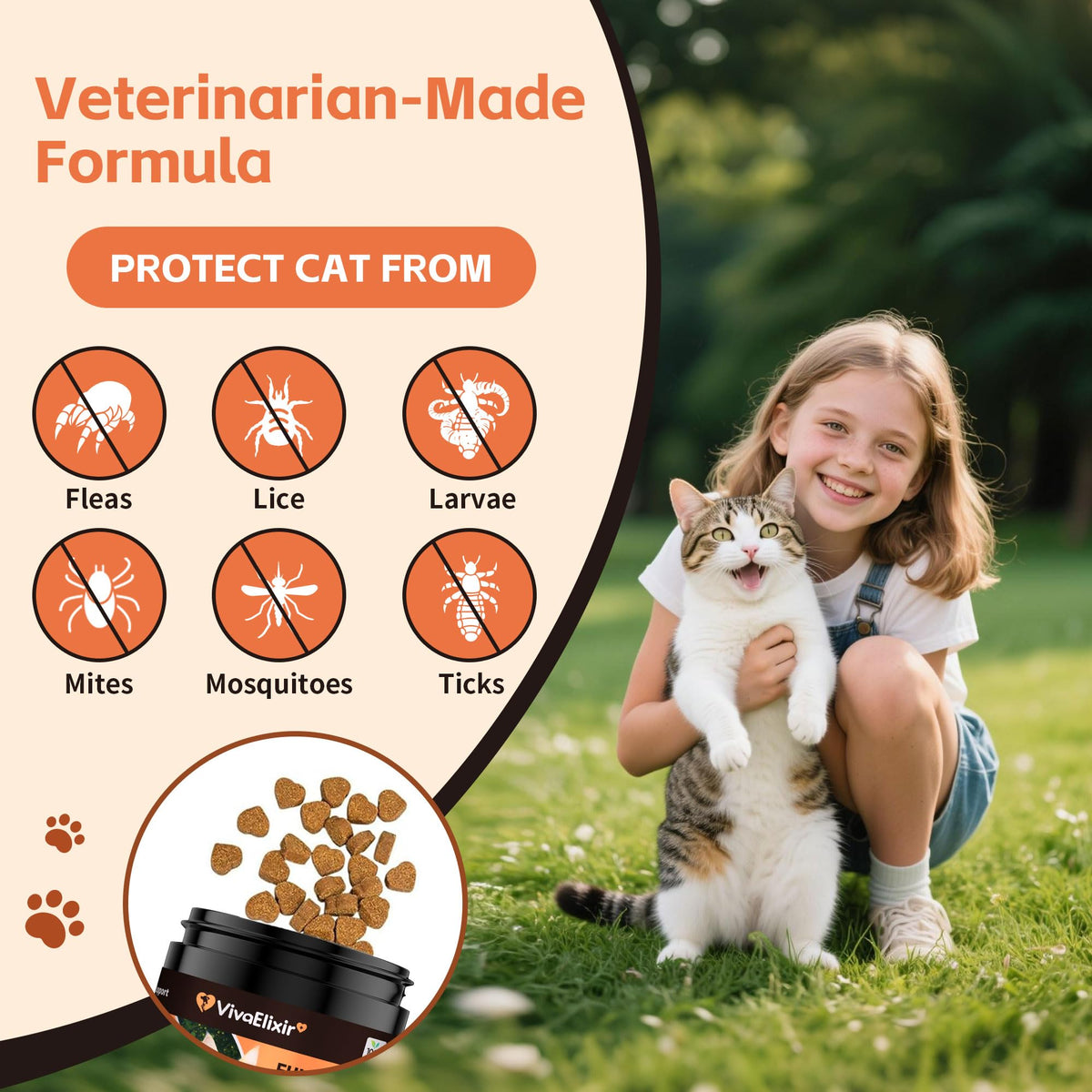 Flea & Tick Treatment for Cats 200 Chews T163
