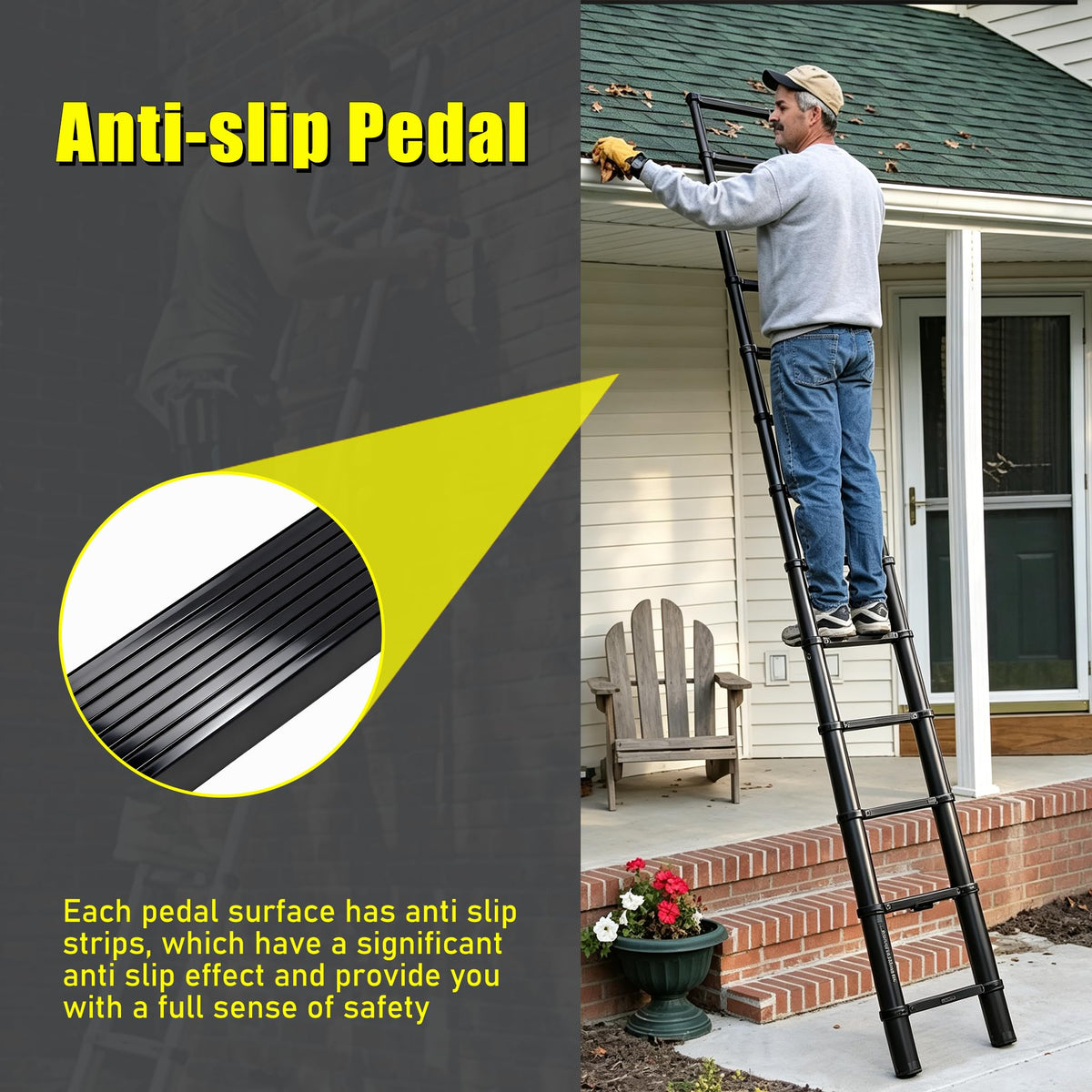 Telescoping Ladder 20FT with Stabilizer U533