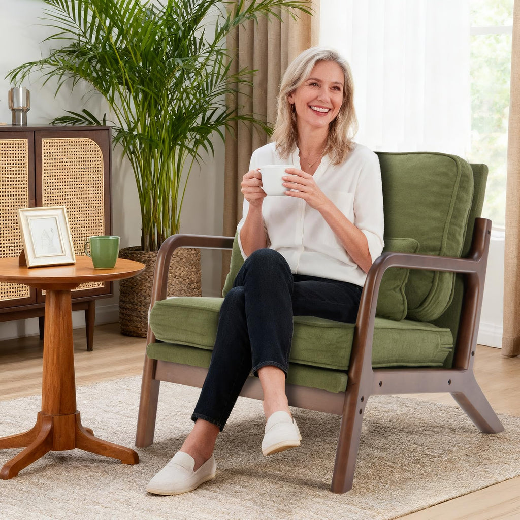 Mid Century Accent Chairs Set of 2 D142