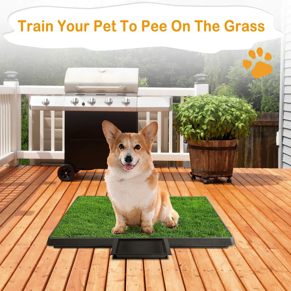 Dog Grass Pad with Tray 25”x 20” Artificial Grass S814140