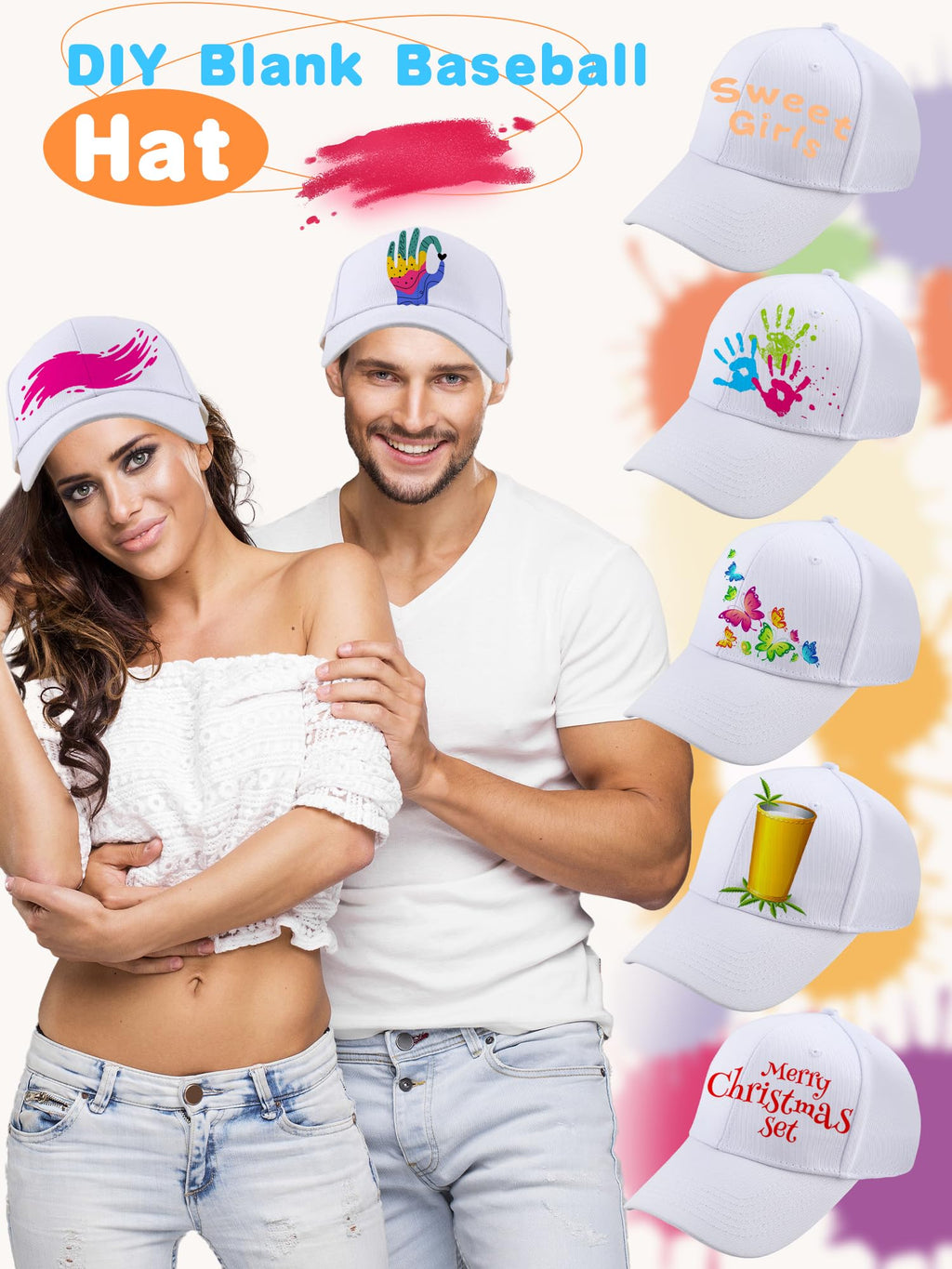 Cotton White Baseball Cap Z67504
