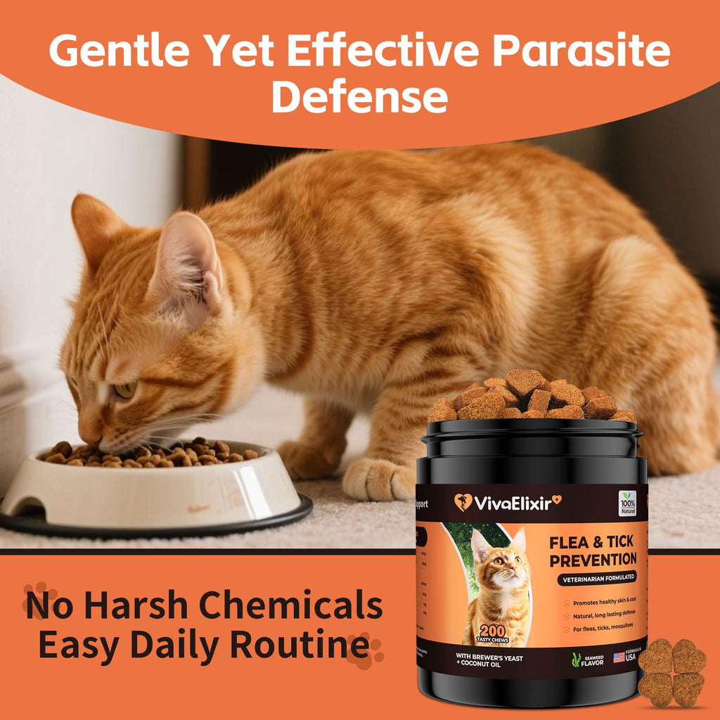 Flea & Tick Treatment for Cats 200 Chews T163