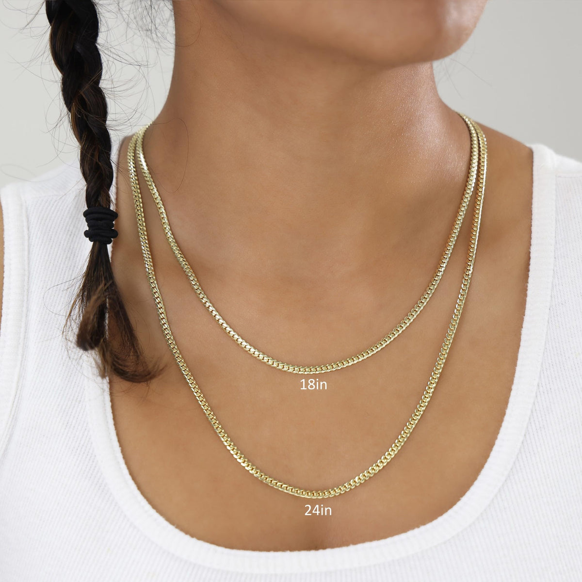 14k Yellow Gold Cuban Link Chain Necklace Q593812