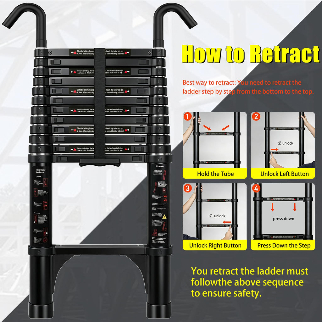 Telescoping Ladder 20FT with Stabilizer U533