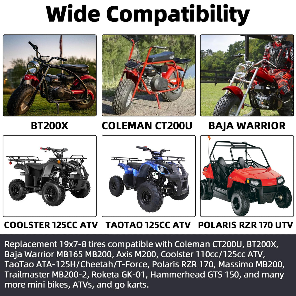 19x7-8 Tubeless All-Terrain ATV UTV Tires L7975