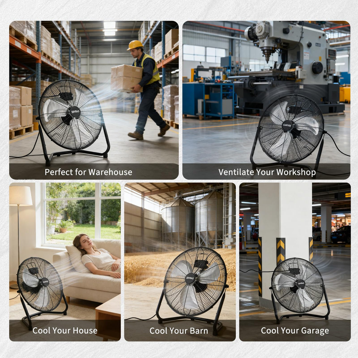 20'' 3000CFM Metal Floor Fan P135020