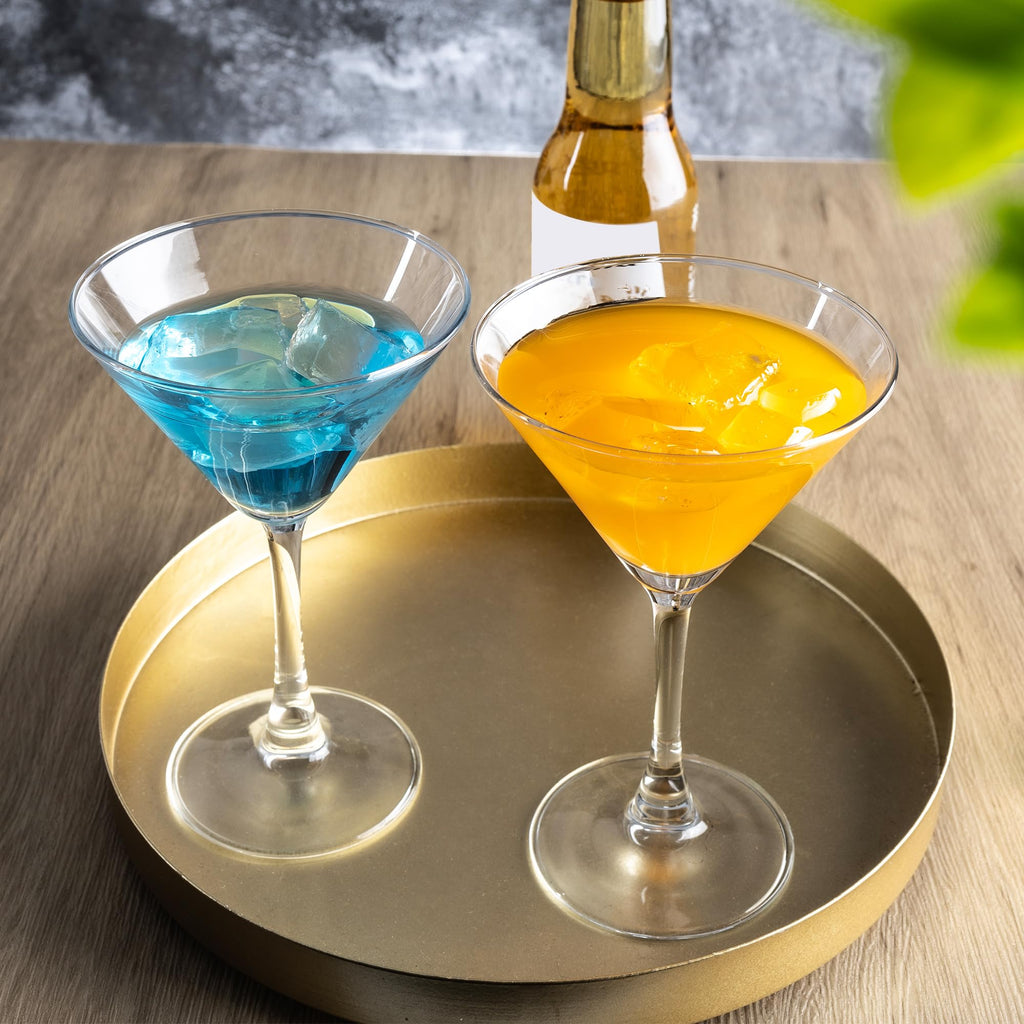 Martini Glasses Set of 7, 6 oz Reusable Cocktail Glasses with Stem F65772