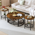 3-Piece Round Coffee Table Set with Storage N1482