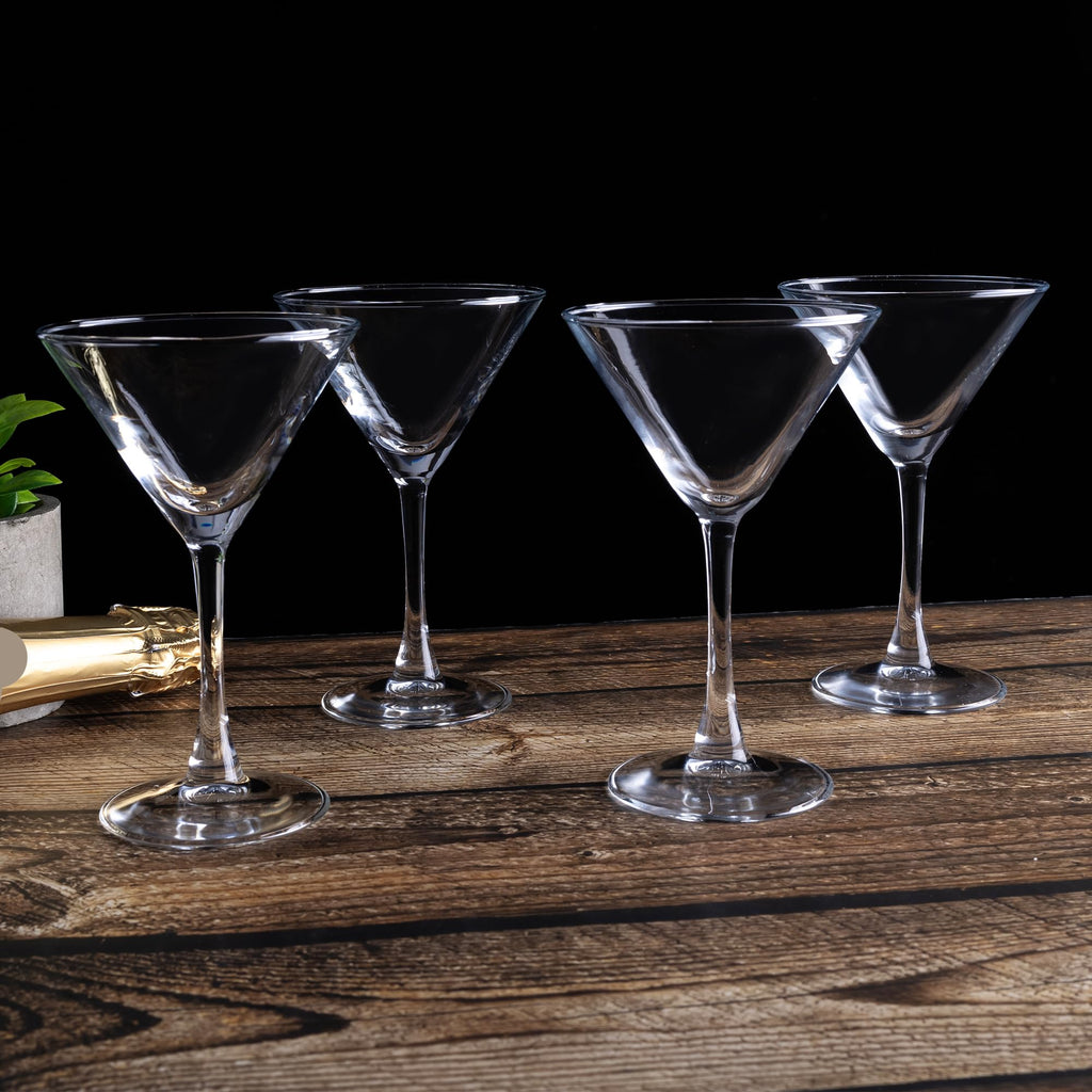 Martini Glasses Set of 7, 6 oz Reusable Cocktail Glasses with Stem F65772